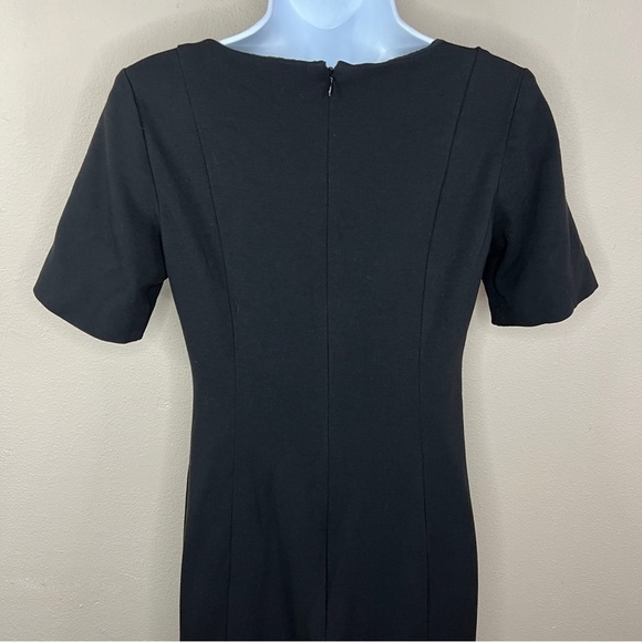 Size 2 Classiques Entier Classic Black Dress Stretch Sheath Event Party Cocktail - Picture 6 of 11